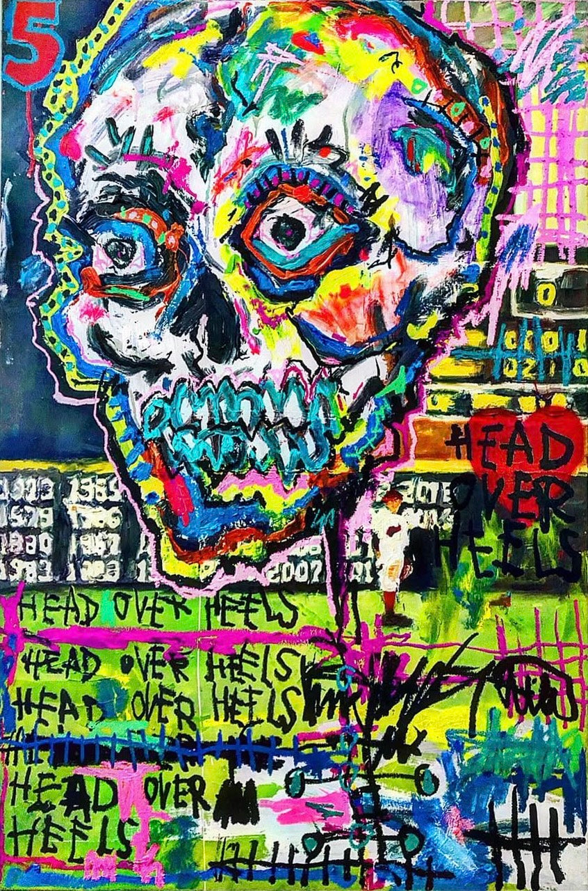 Eddie Love V - HEAD OVER HEELS textured print (2023)