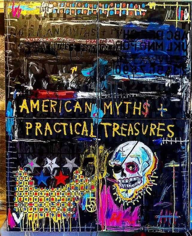 Eddie Love V - American Myths & Practical Treasures Diptych No. 2 (2017)