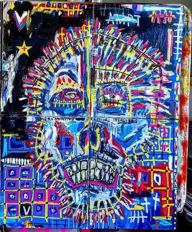 Eddie Love V - American Myths & Practical Treasures Diptych No.1- Monkey Man