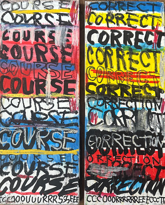 Eddie Love V - Diptych: My Virgin Coordinated Course Correction (2017)